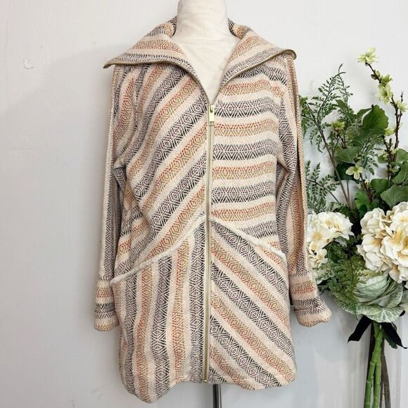 SOFT SURROUNDINGS jacket | artisan boho zipper topper cardigan | medium - Picture 1 of 12